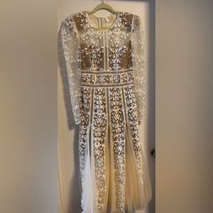 Bronx and Banco Megan Bridal Midi Dress in White - L